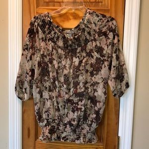 AMERICAN RAG Pattered sheer blouse